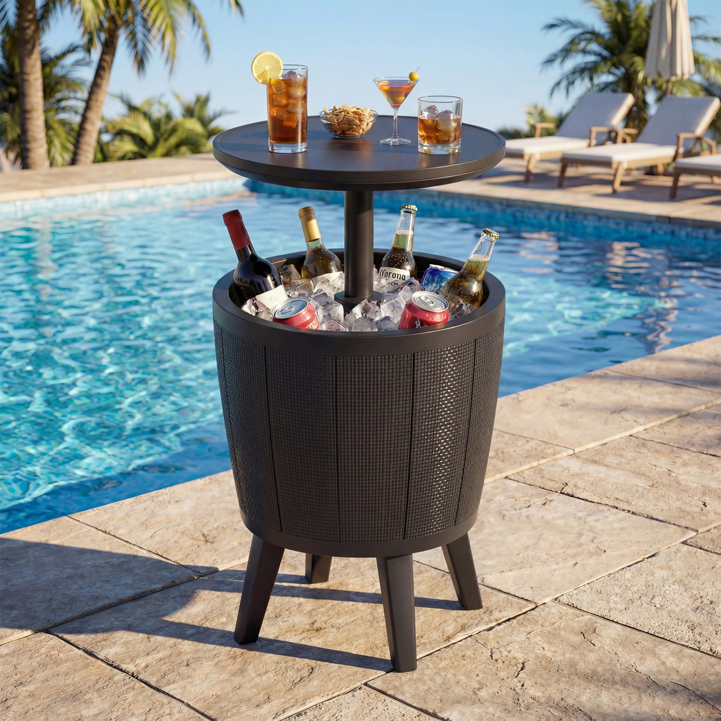 10 Gallon Beer And Wine Cooler, Lift-Top, Drainage Plug, Black Coolers at Gallery Canada