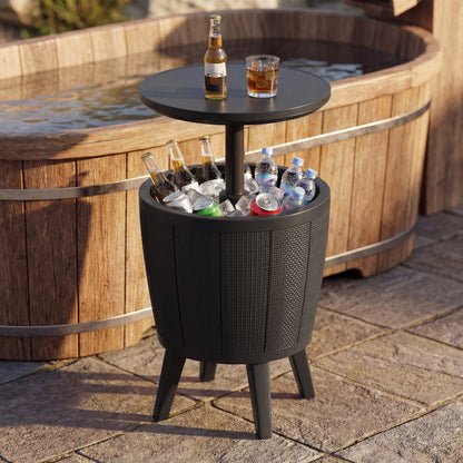 10 Gallon Beer And Wine Cooler, Lift-Top, Drainage Plug, Black Coolers at Gallery Canada