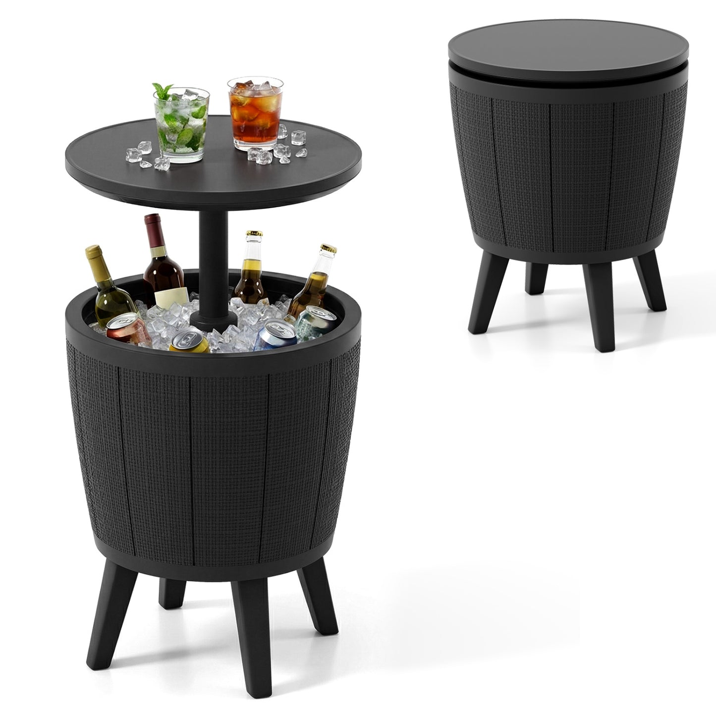 10 Gallon Beer And Wine Cooler, Lift-Top, Drainage Plug, Black Coolers at Gallery Canada