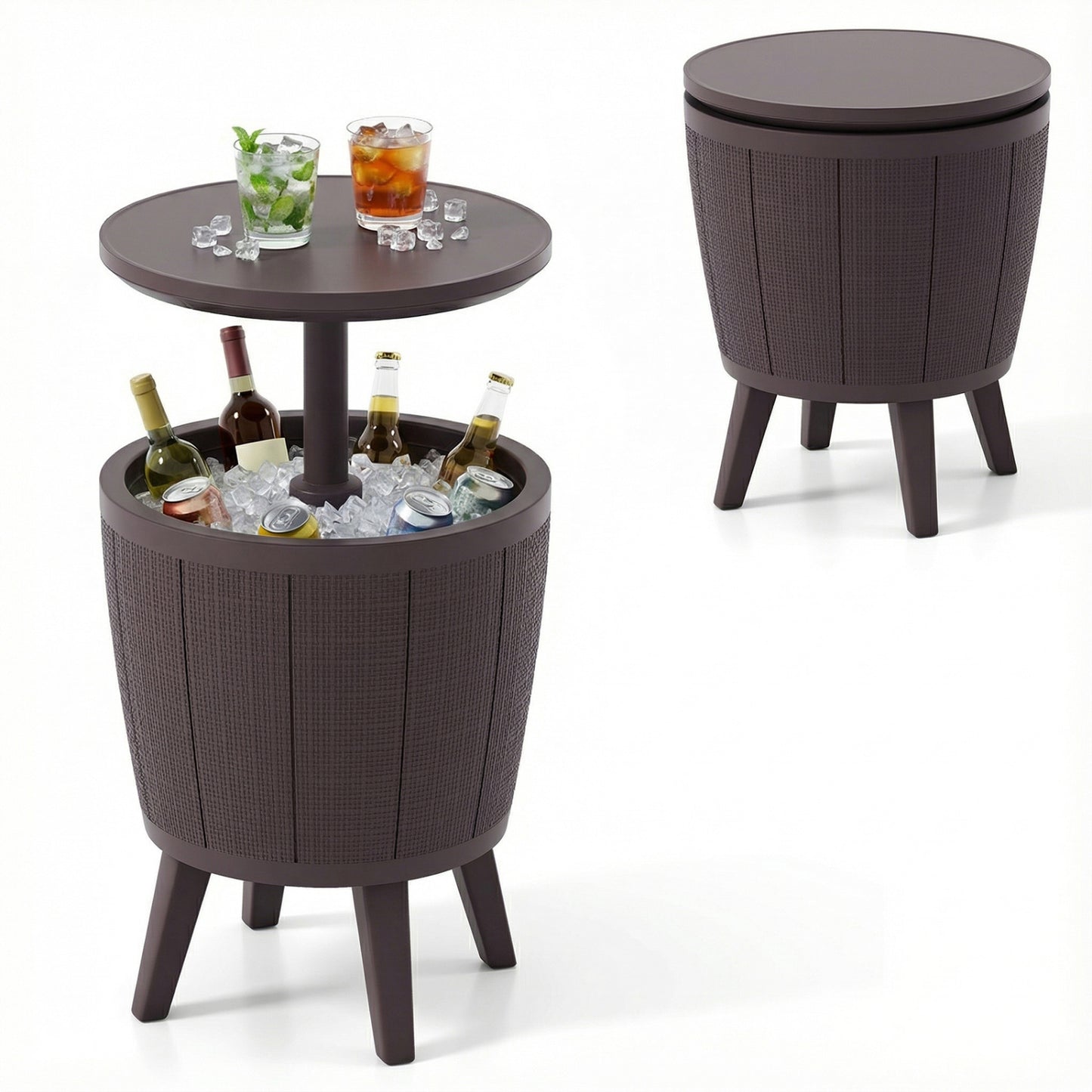 10 Gallon Beer And Wine Cooler, Lift-Top, Drainage Plug, Brown Coolers at Gallery Canada