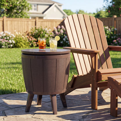 10 Gallon Beer And Wine Cooler, Lift-Top, Drainage Plug, Brown Coolers at Gallery Canada