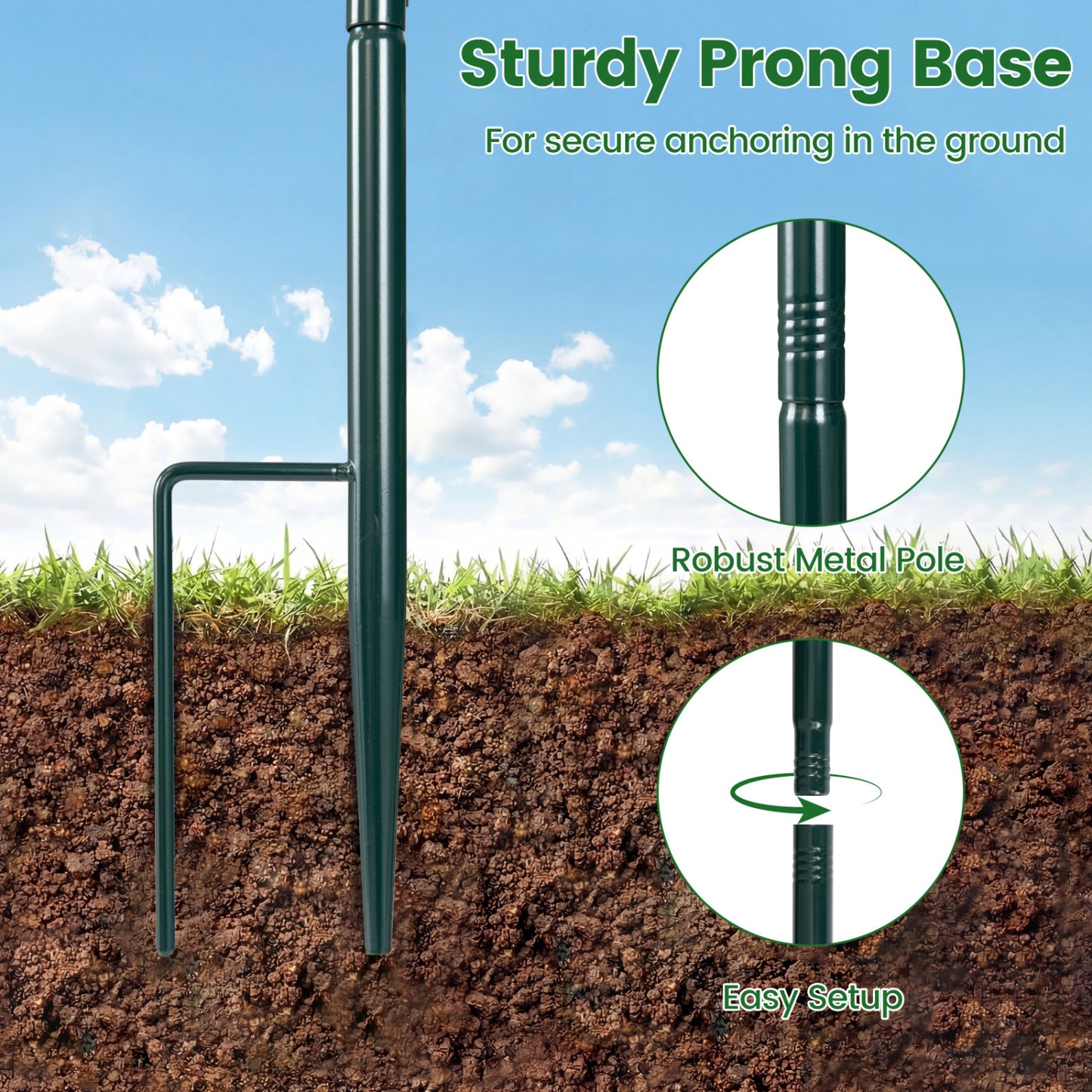 10 LBS Squirrel Proof Bird Feeder, Pole Mount And Baffle, Green Bird Supplies at Gallery Canada
