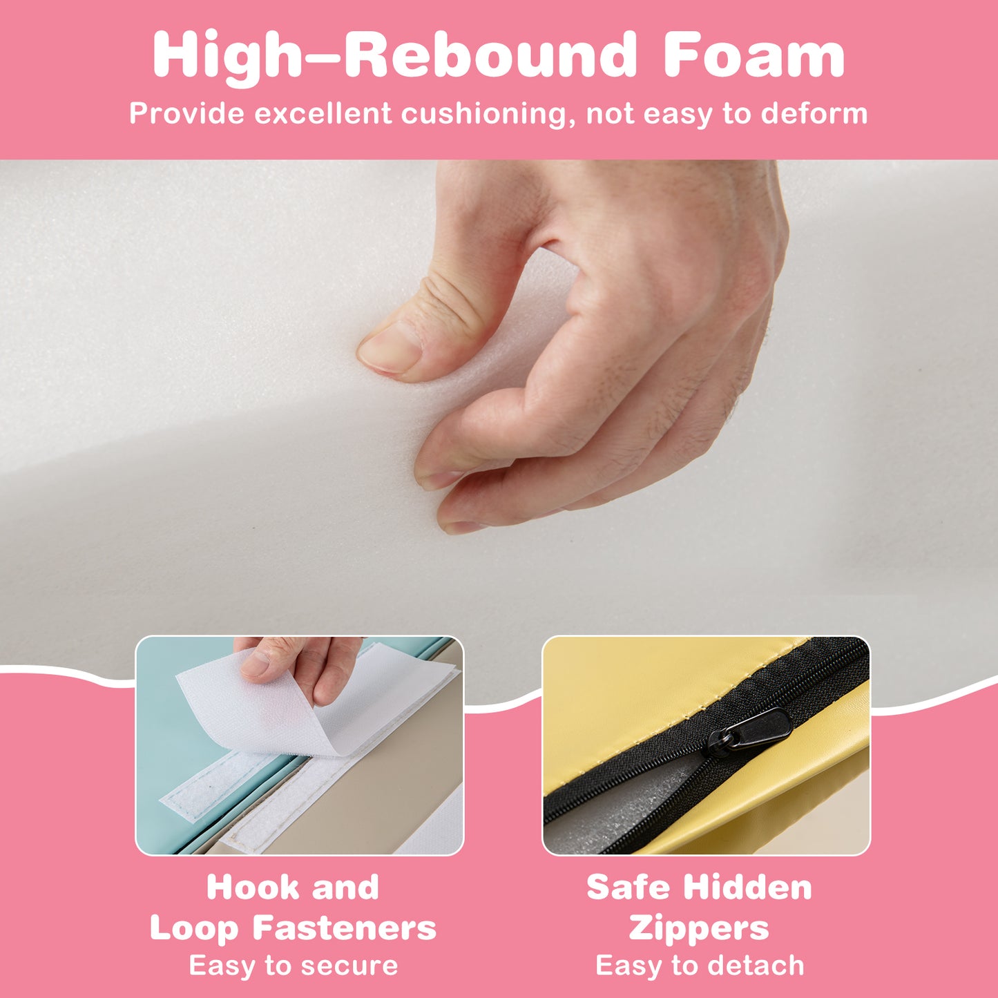 10-Piece Foam Climbing Toys for Toddlers Soft Foam PU Leather Building Blocks, Yellow Climbers & Slides at Gallery Canada