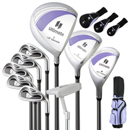 10 Piece Ladies Golf Club Set, Alloy Driver, Purple Golf Purple at Gallery Canada