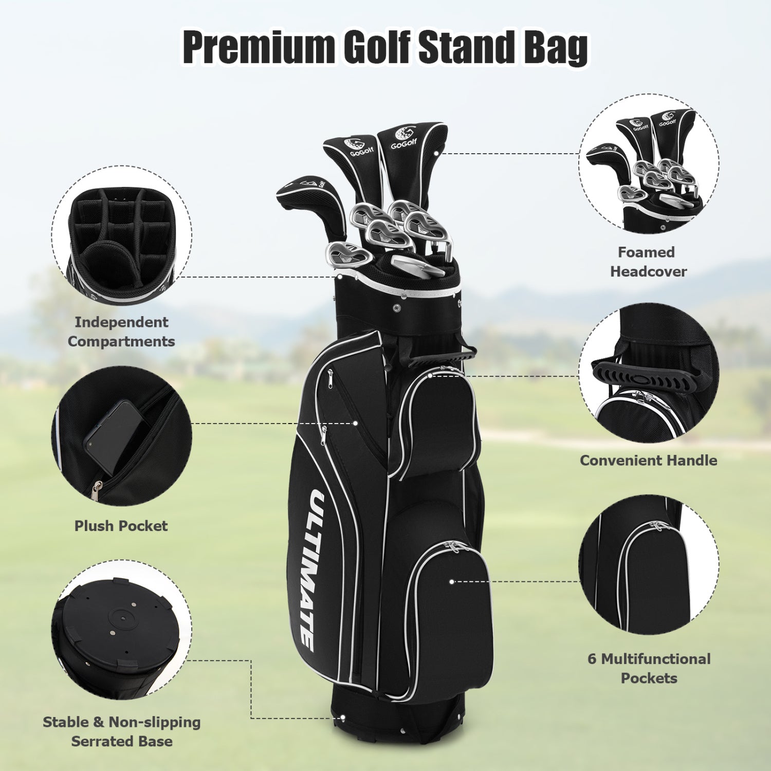 Women's Complete Golf Club Set, 10 Pieces, Alloy Driver, Black Golf at Gallery Canada