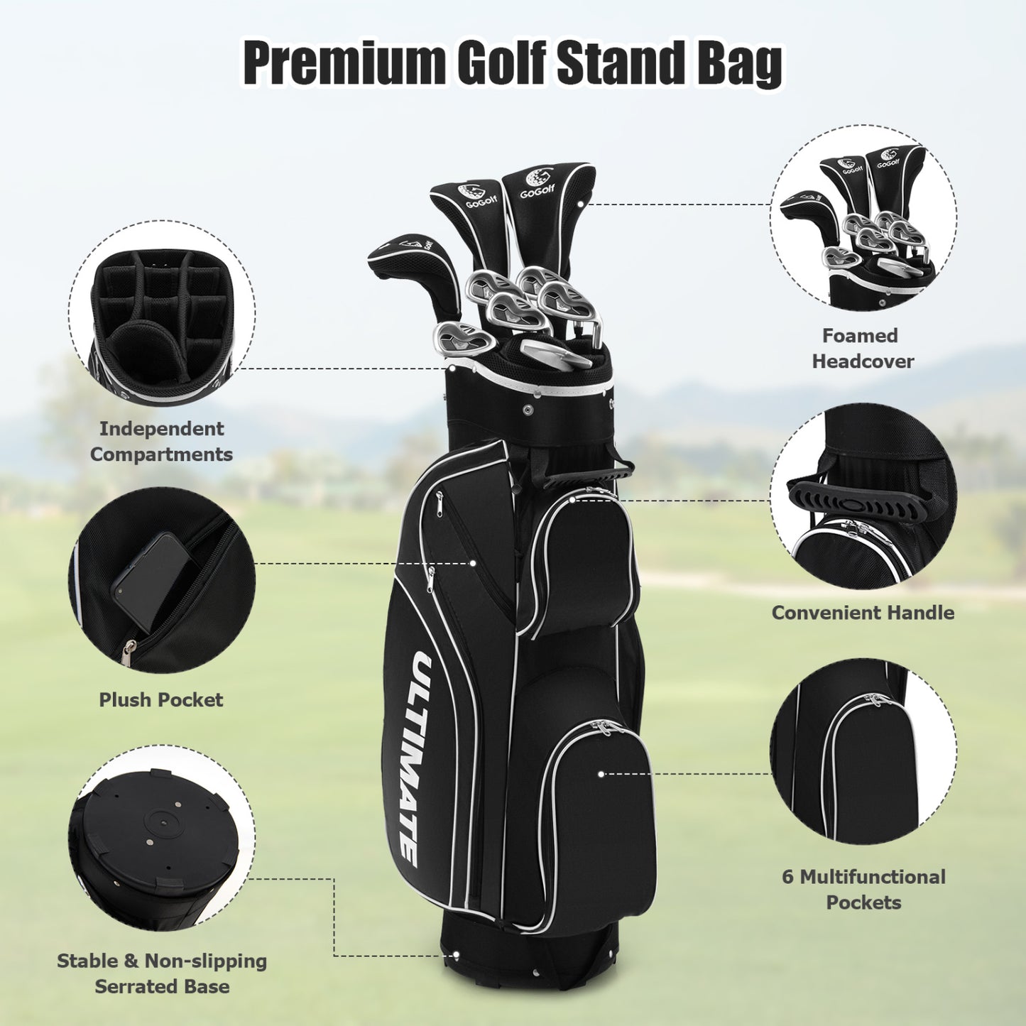 Women's Complete Golf Club Set, 10 Pieces, Alloy Driver, Black Golf at Gallery Canada