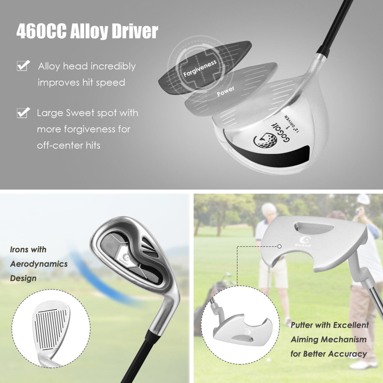 Women's Complete Golf Club Set, 10 Pieces, Alloy Driver, Black Golf at Gallery Canada