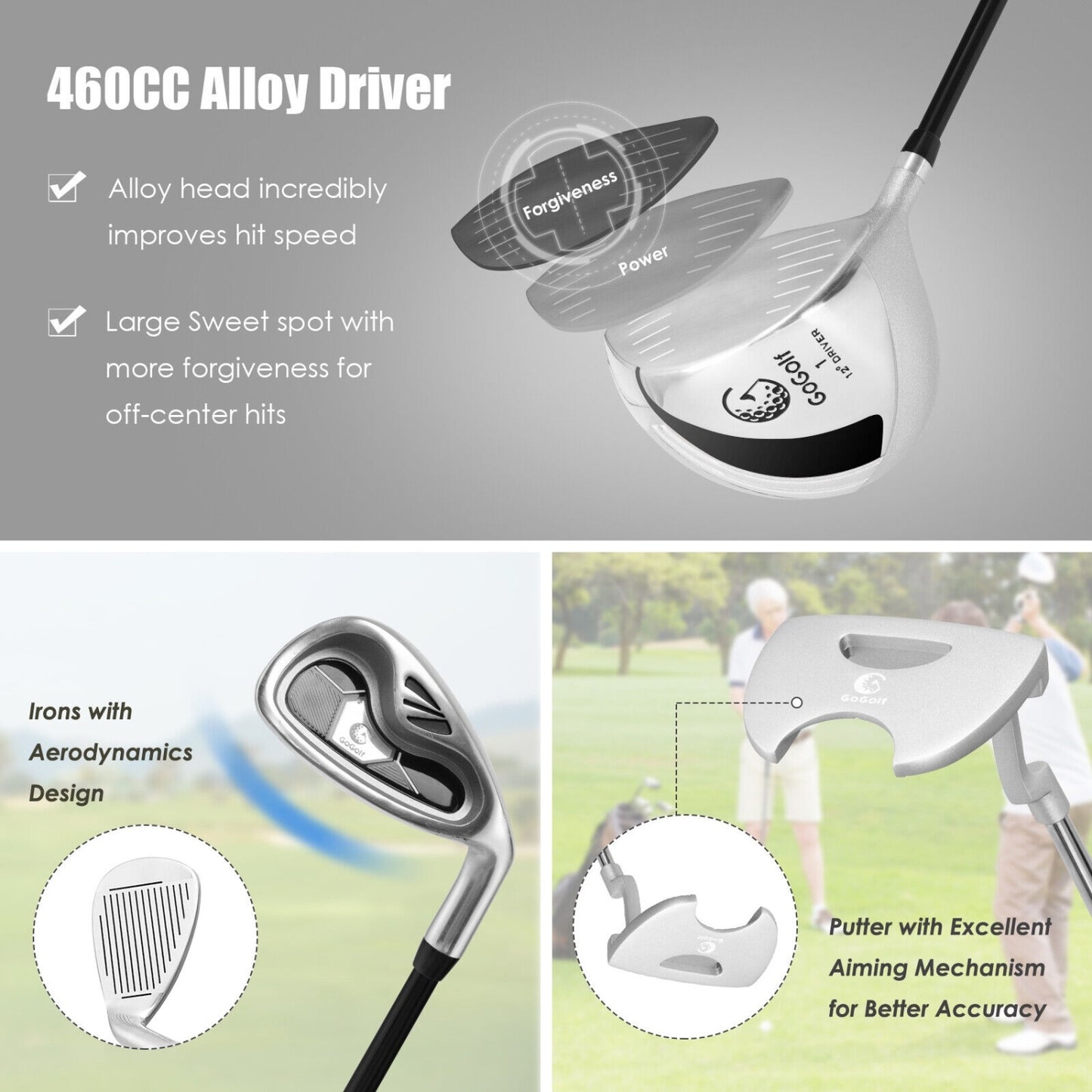Women's Complete Golf Club Set, 10 Pieces, Alloy Driver, Black Golf at Gallery Canada