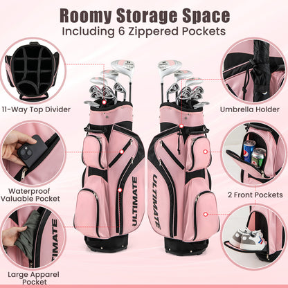 Women's Complete Golf Club Set, 10 Pieces, Alloy Driver, Pink Golf at Gallery Canada