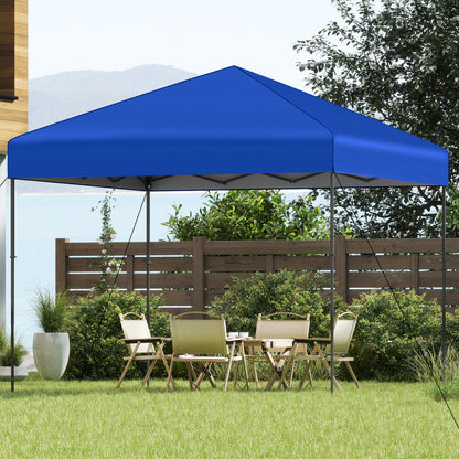 10 X 10 Feet Pop up Canopy Tent with Portable Carrying Bag and 8 Stakes, Blue Canopies at Gallery Canada