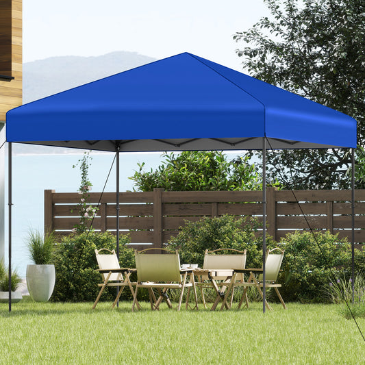 10 X 10 Feet Pop up Canopy Tent with Portable Carrying Bag and 8 Stakes, Blue Canopies Blue at Gallery Canada