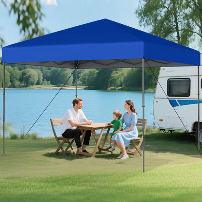 10 X 10 Feet Pop up Canopy Tent with Portable Carrying Bag and 8 Stakes, Blue Canopies at Gallery Canada