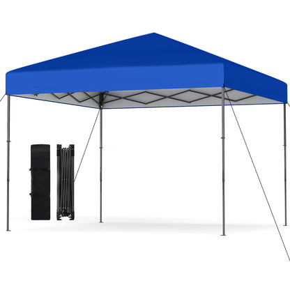 10 X 10 Feet Pop up Canopy Tent with Portable Carrying Bag and 8 Stakes, Blue Canopies at Gallery Canada