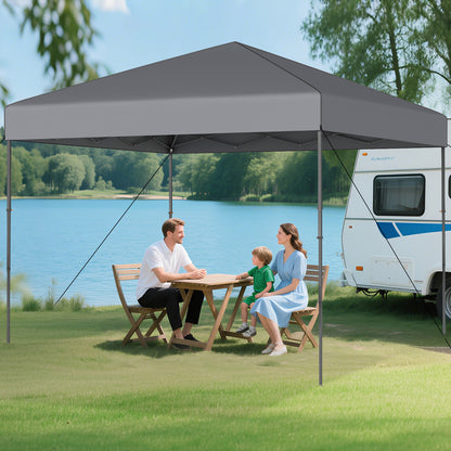 10 X 10 Feet Pop up Canopy Tent with Portable Carrying Bag and 8 Stakes, Gray Canopies at Gallery Canada