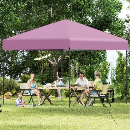 10 X 10 Feet Pop up Canopy Tent with Portable Carrying Bag and 8 Stakes, Pink Canopies at Gallery Canada