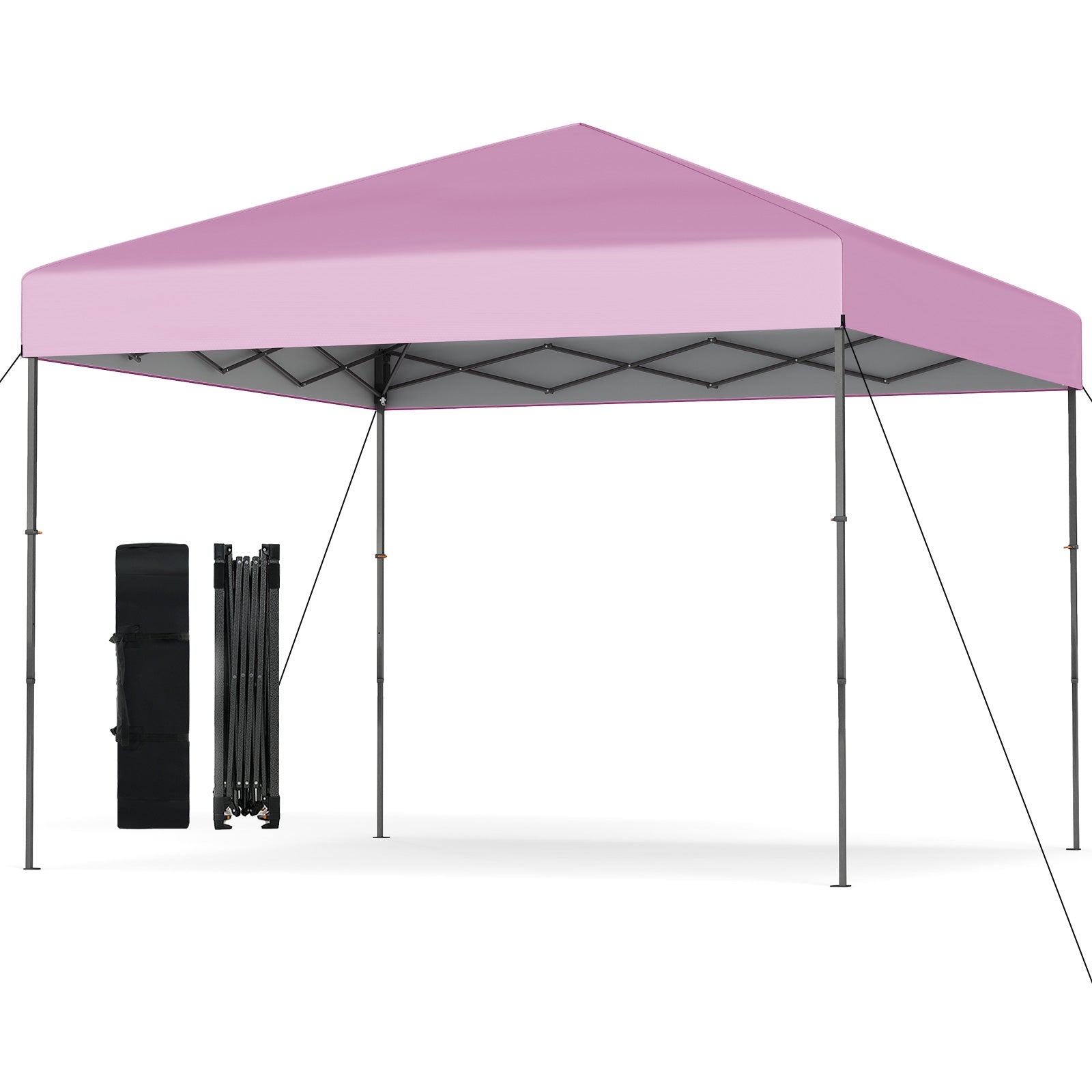 10 X 10 Feet Pop Up Canopy Tent, Portable Carrying Bag, 8 Stakes, Pink Canopies Pink at Gallery Canada