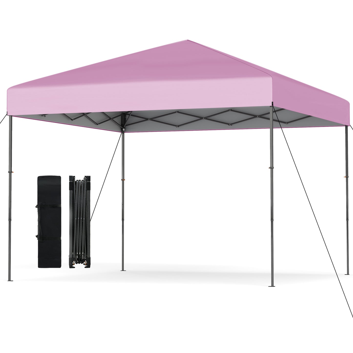 10 X 10 Feet Pop Up Canopy Tent, Portable Carrying Bag, 8 Stakes, Pink Canopies Pink at Gallery Canada