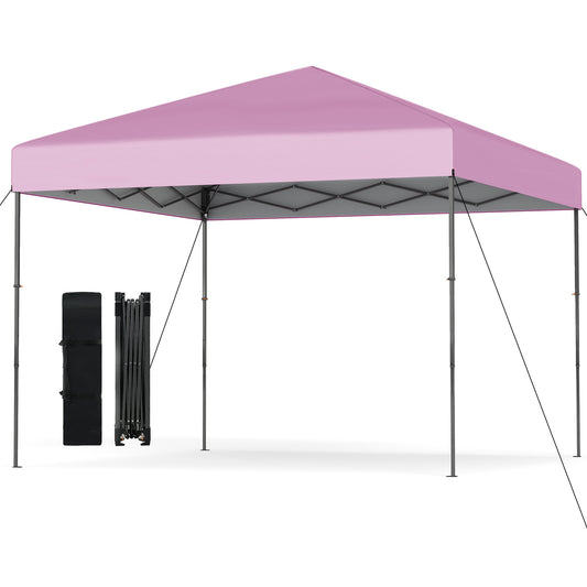 10 X 10 Feet Pop Up Canopy Tent, Portable Carrying Bag, 8 Stakes, Pink Canopies Pink at Gallery Canada