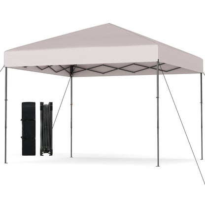 10 X 10 Feet Pop up Canopy Tent with Portable Carrying Bag and 8 Stakes, Yellow Canopies at Gallery Canada