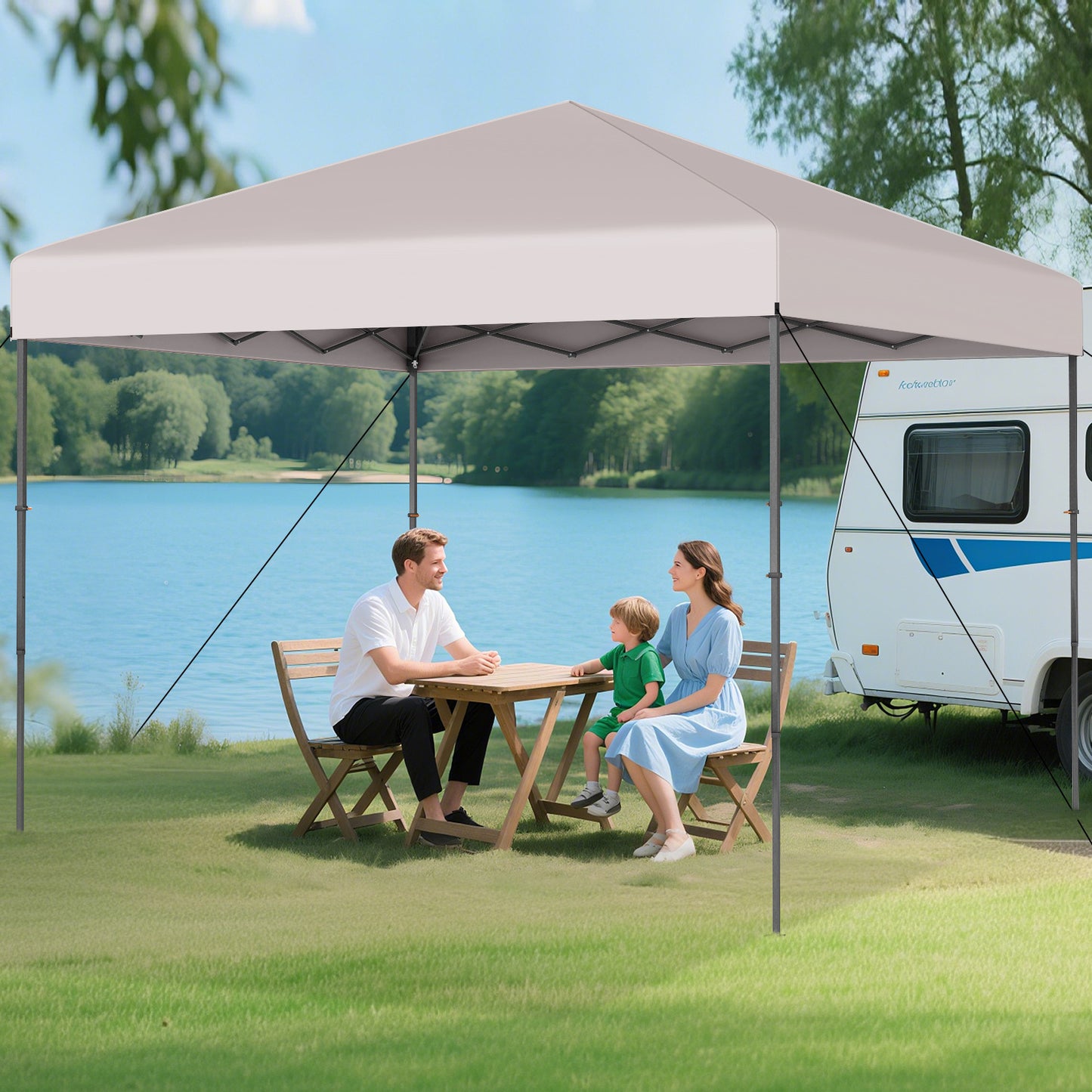 10 X 10 Feet Pop Up Canopy Tent, Portable Carrying Bag, 8 Stakes, Yellow Canopies at Gallery Canada