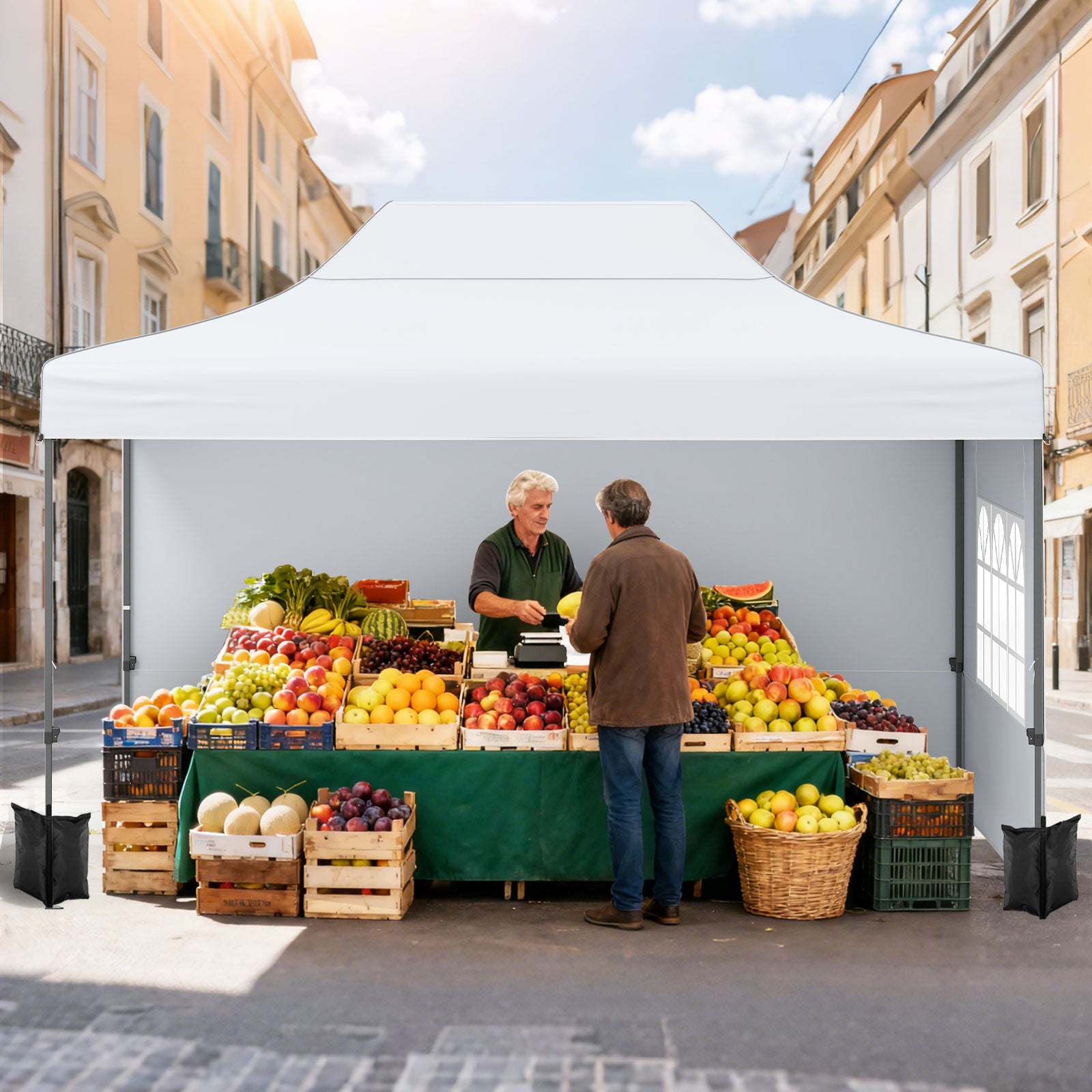 10 X 14 FT Pop Up Canopy Tent, Outdoor Patio Shelter, White Canopies at Gallery Canada