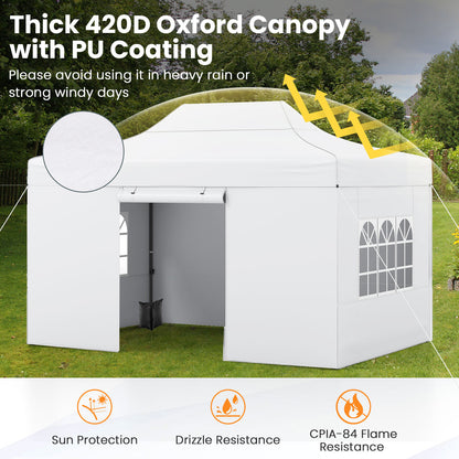 10 X 14 FT Pop Up Canopy Tent, Outdoor Patio Shelter, White Canopies at Gallery Canada