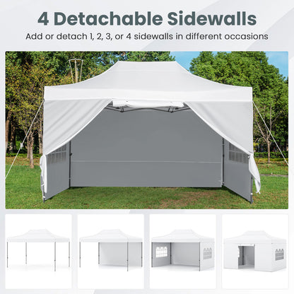10 X 14 FT Pop Up Canopy Tent, Outdoor Patio Shelter, White Canopies at Gallery Canada