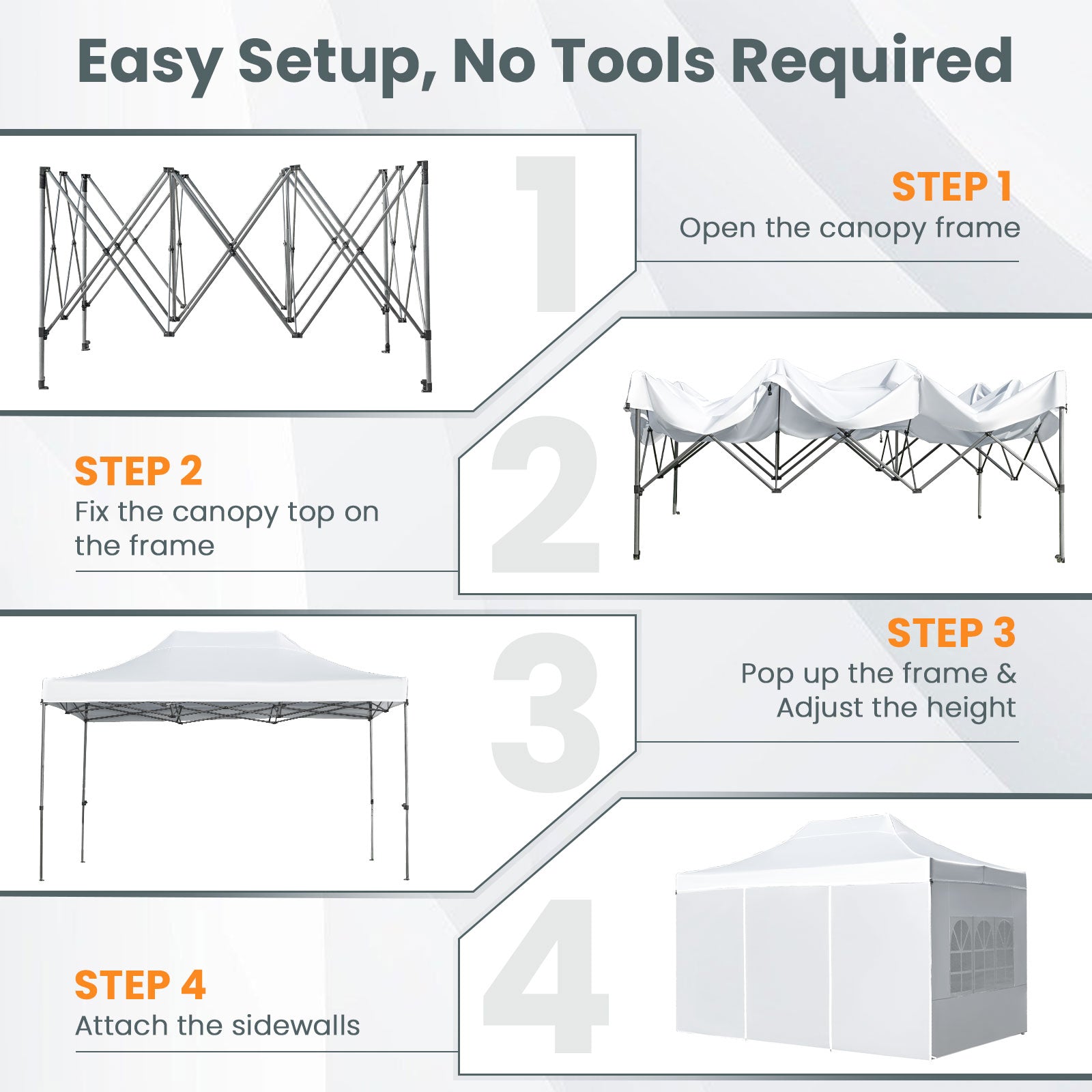 10 X 14 FT Pop Up Canopy Tent, Outdoor Patio Shelter, White Canopies at Gallery Canada