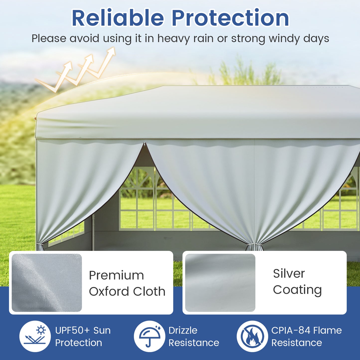 10 X 20 Feet Pop Up Canopy Tent, Instant Setup, 6 Sidewalls, Gray Canopies at Gallery Canada