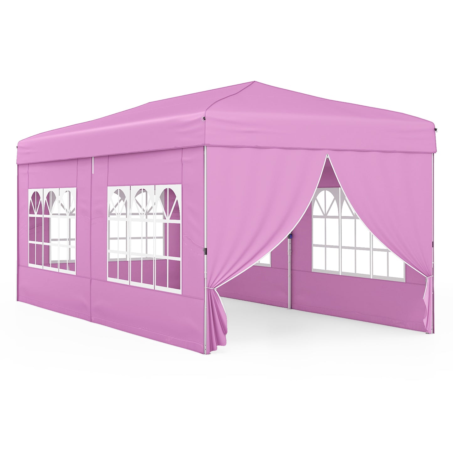 10 X 20 Feet Pop Up Canopy Tent, Instant Setup, 6 Sidewalls, Pink Canopies at Gallery Canada