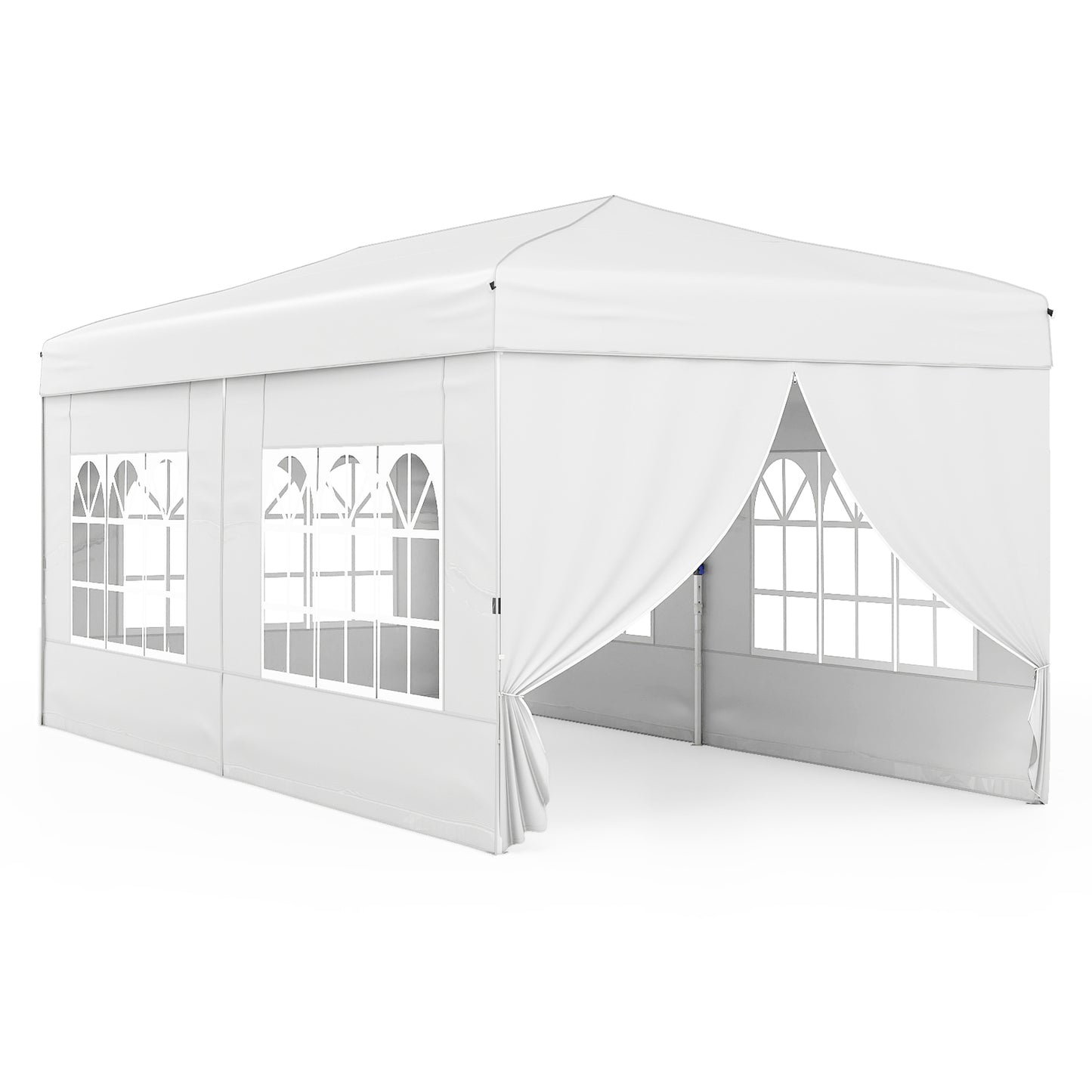 10 X 20 Feet Pop Up Canopy Tent, Instant Setup, 6 Sidewalls, White Canopies at Gallery Canada