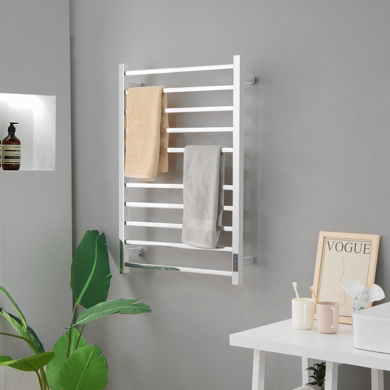 10-Bar Electric Stainless Steel Towel Warmer Towel Racks at Gallery Canada