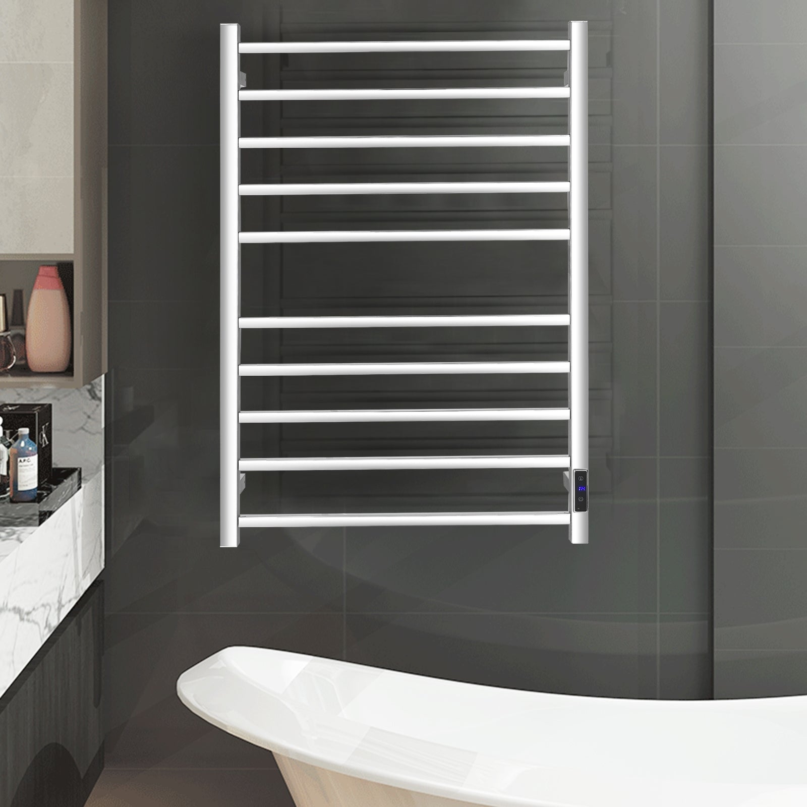 10-Bar Electric Stainless Steel Towel Warmer Towel Racks at Gallery Canada