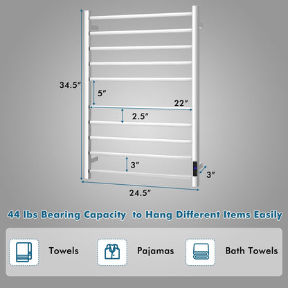 10-Bar Electric Stainless Steel Towel Warmer Towel Racks at Gallery Canada