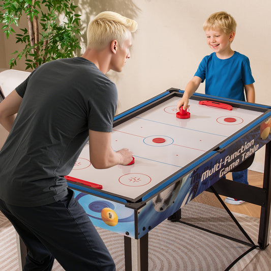 10-in-1 Combo Game Table Set with Table Tennis Basketball Soccer, Blue Game Room Blue at Gallery Canada