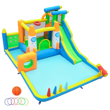 Kids Inflatable Bounce House, 10-in-1 with Water Slide Inflatable Water Slides Multi-Color at Gallery Canada