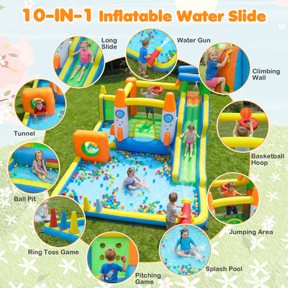 Kids Inflatable Bounce House, 10-in-1 with Water Slide Inflatable Water Slides at Gallery Canada
