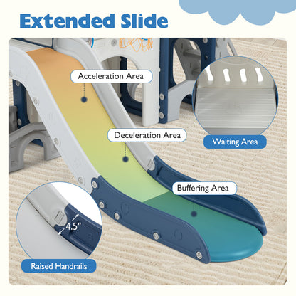 10 In 1 Toddler Slide Climber Playset, Indoor Playground, Blue Climbers & Slides at Gallery Canada