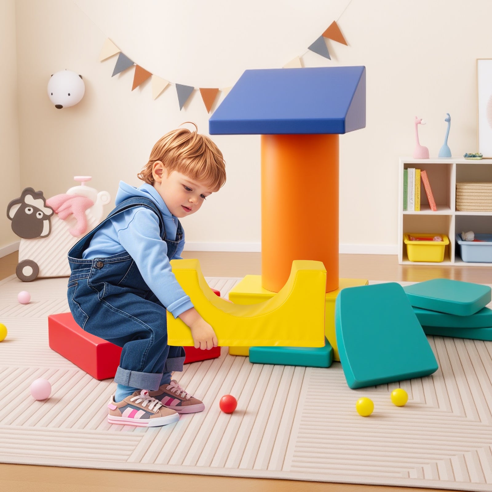 10-Piece Foam Climbing Toys for Toddlers, Multicolor Climbers & Slides at Gallery Canada