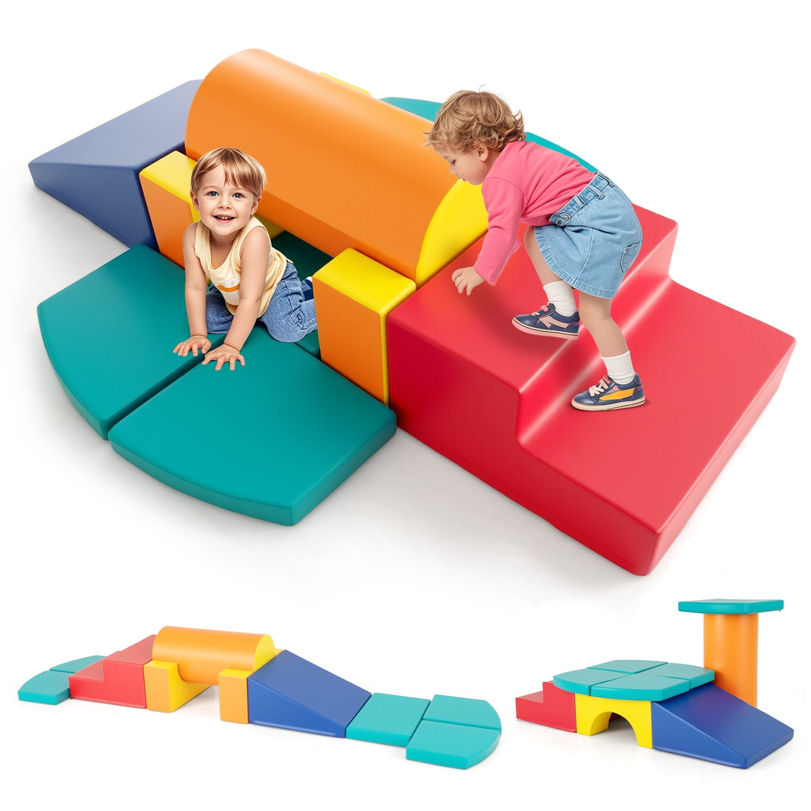 10-Piece Foam Climbing Toys for Toddlers, Multicolor Climbers & Slides Multicolor at Gallery Canada