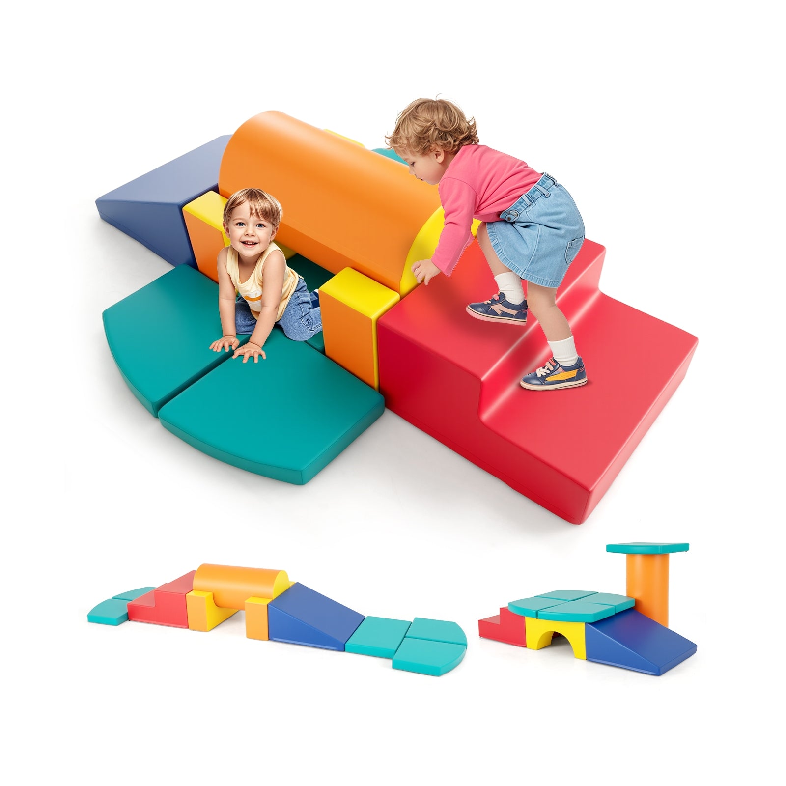 10-Piece Foam Climbing Toys for Toddlers, Multicolor Climbers & Slides at Gallery Canada