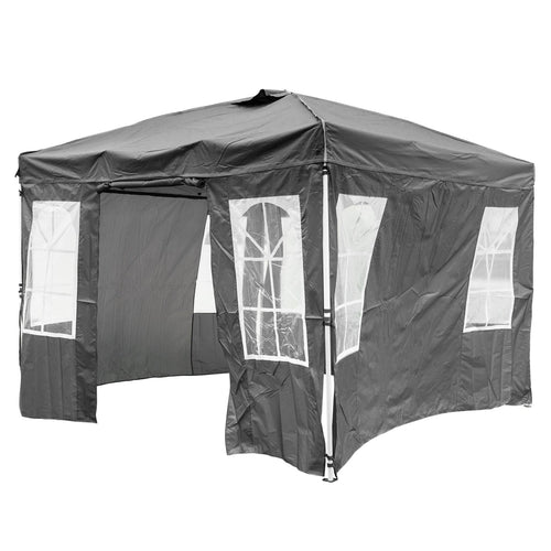 10x10 FT Pop Up Canopy Tent, Waterproof, Gray