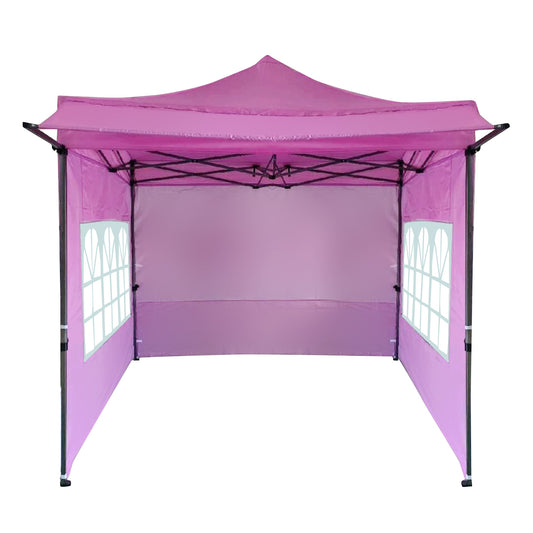 10 x 10 FT Pop up Canopy Tent with Sidewalls and Awning for Party Picnic Event, Pink Canopies Pink at Gallery Canada