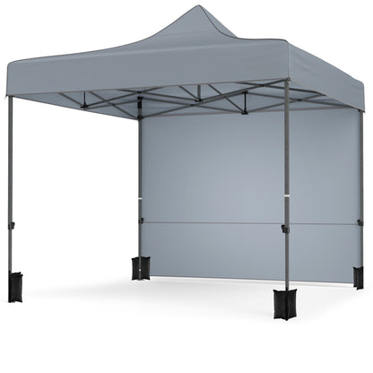 10 x 10 FT Pop Up Canopy Tent, 4 Removable Sidewalls, Wheeled Bag, Gray Canopies at Gallery Canada