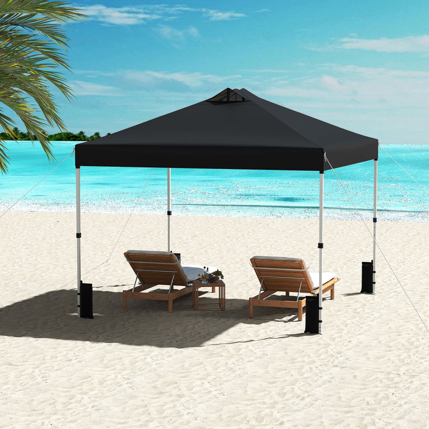 10 x 10 Feet Outdoor Commercial Pop Up Canopy Tent, Black Canopies at Gallery Canada