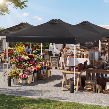 10 x 10 Feet Outdoor Commercial Pop Up Canopy Tent, Black Canopies at Gallery Canada