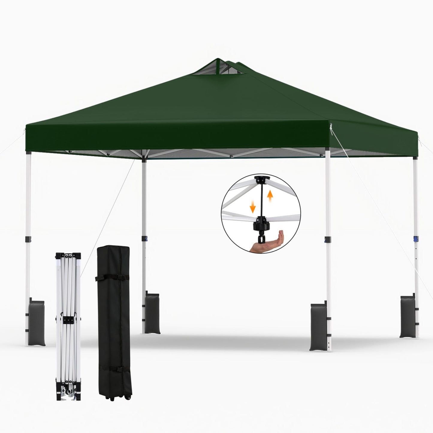 10x10 Feet Outdoor Commercial Pop Up Canopy Tent, Green Canopies at Gallery Canada