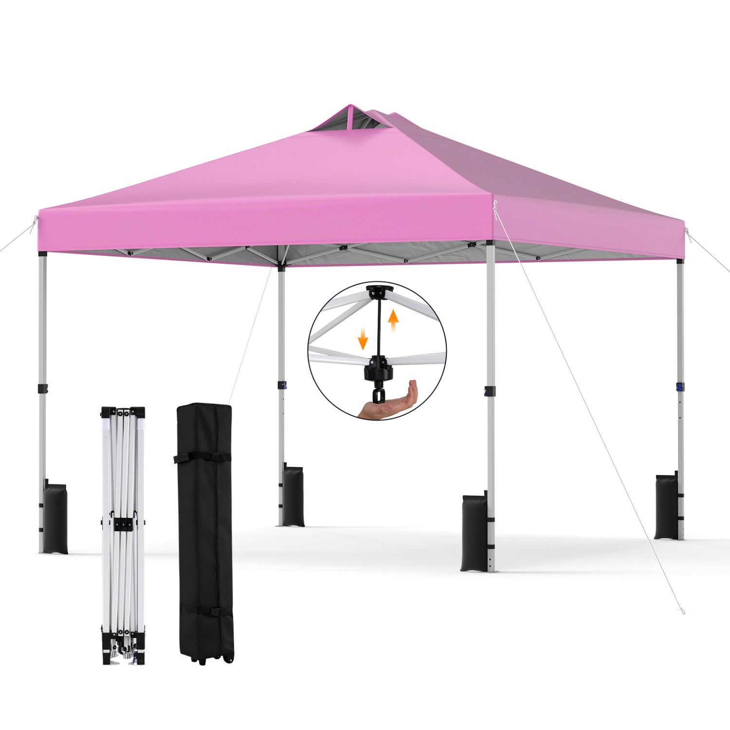 10 x 10 Feet Outdoor Commercial Pop Up Canopy Tent, Pink Canopies at Gallery Canada