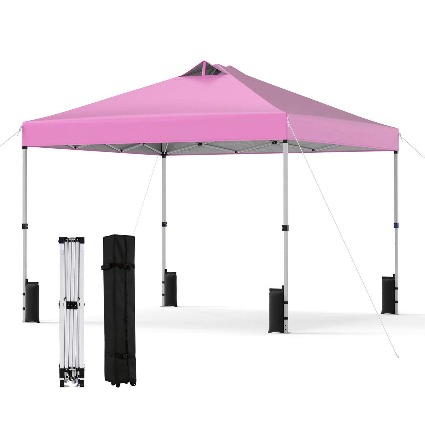 10 x 10 Feet Outdoor Commercial Pop Up Canopy Tent, Pink Canopies Pink at Gallery Canada