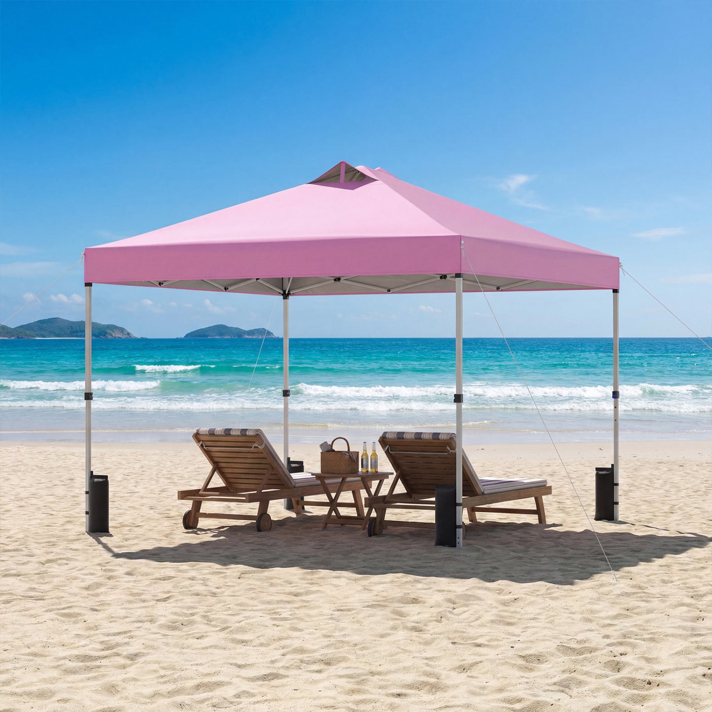 10 x 10 Feet Outdoor Commercial Pop Up Canopy Tent, Pink Canopies at Gallery Canada